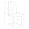Monarch Specialties Dining Chair, Set Of 2, Side, Upholstered, Kitchen, Dining Room, Fabric, Metal, Grey, Black I 1113 - alternate 3